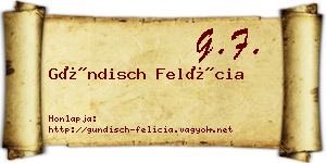 Gündisch Felícia névjegykártya