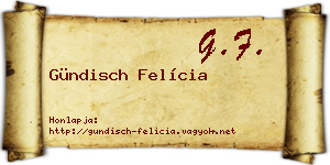 Gündisch Felícia névjegykártya