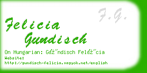 felicia gundisch business card